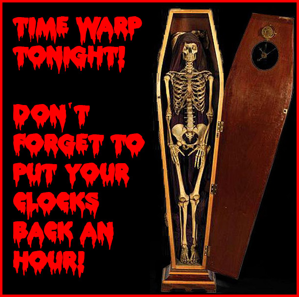 Put your clocks back folks, copyright TimeWarp fan club