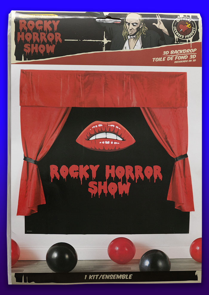 Rocky Horror 3D Backdrop in their packaging