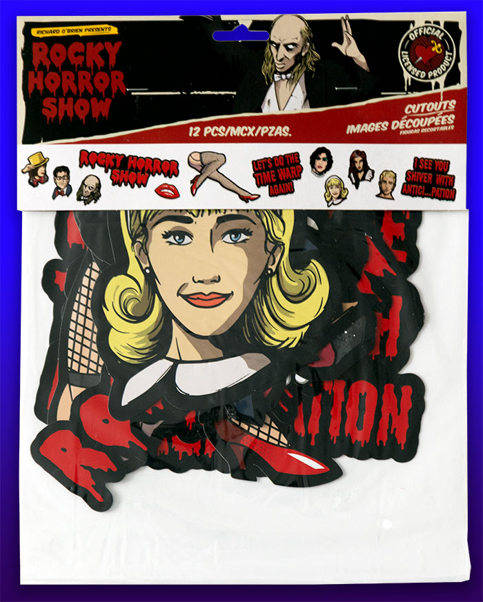 Rocky Horror Cut Outs in their packaging