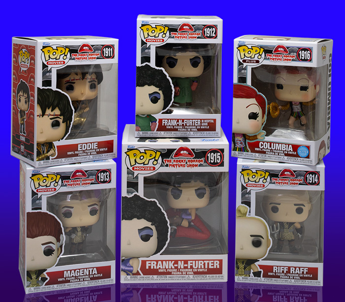 Funko Pops! in their boxes