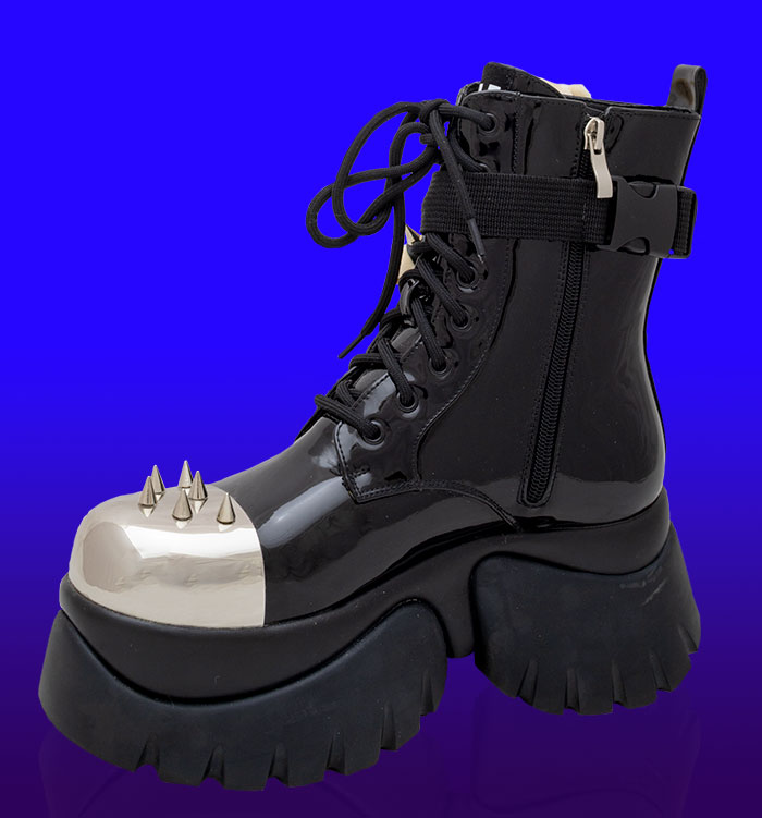 Koi Footwear - Eddies Teddy Platform Spiked Boots