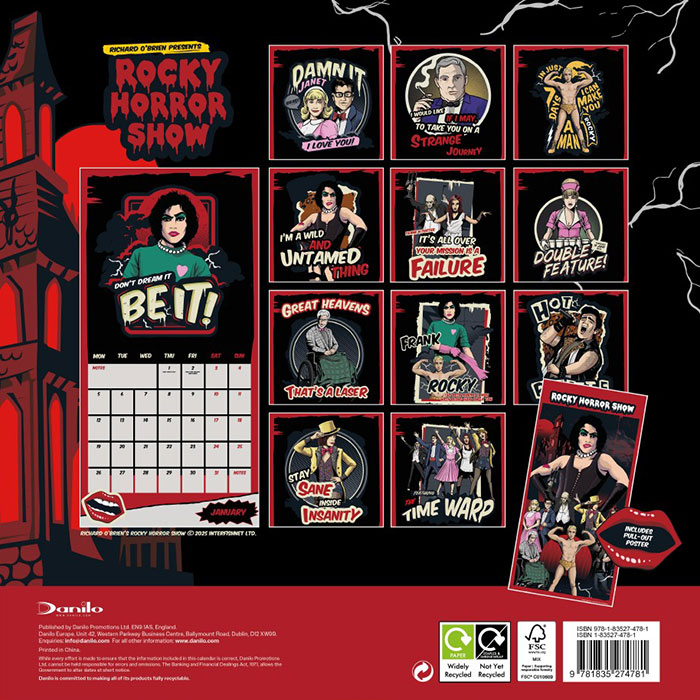 Rocky Horror Show Calendar 2026