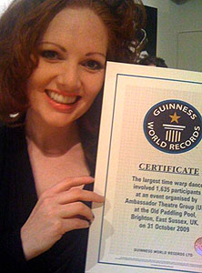 Kara with certificate